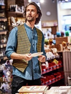 Viel-Flachs-Jeanshemd -Modekleidung Geschäft EC10 4927 DC