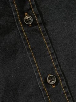 Viel-Flachs-Jeanshemd -Modekleidung Geschäft EC10 7472 DH