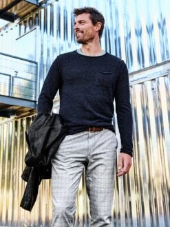 Glencheck-Chino -Modekleidung Geschäft EC24 6144 DF