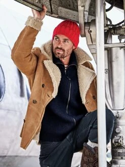 Irische Lammfelljacke -Modekleidung Geschäft EC24 6304 DF