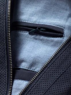 Perforierter Lederblouson -Modekleidung Geschäft EC24 6517 DI