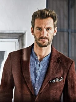 Luftstrom-Leinenanzugsakko -Modekleidung Geschäft EC24 6546 DE