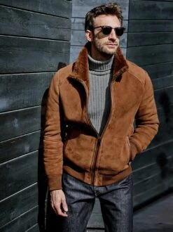 Lammfell-Blouson -Modekleidung Geschäft EC24 6609 DF