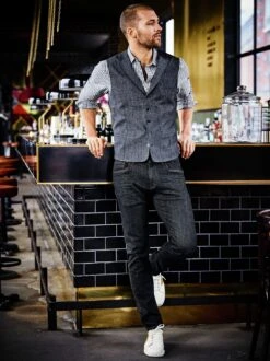 Denim-Weste -Modekleidung Geschäft EC24 6915 DE 1