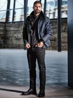 Schaffell-Fliegerjacke -Modekleidung Geschäft EC24 7147 DE 1