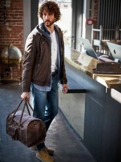 Hausboot-Lederjacke -Modekleidung Geschäft EC24 7667 DE