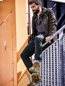 Hausboot-Lederjacke -Modekleidung Geschäft EC24 7667 DF