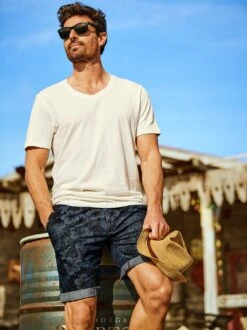 Hibiskus-Shorts -Modekleidung Geschäft EC24 7865 DD