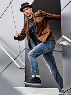 Leder-Trilby -Modekleidung Geschäft EC29 7134 DC